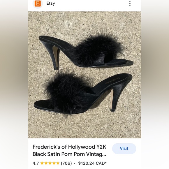 REDUCED! Victoria’s Secret satin/ostrich slippers - Picture 9 of 14